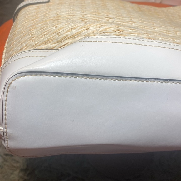 VINTAGE EITENNE AIGNER STRAW LEATHER SHOULDER BAG - Picture 10 of 16